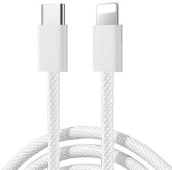 JOYROOM S-A45 Ben sorozatú 30W-os kábel (USB-C - Lightning) fonott 1m - fehér