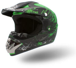 XTR Casca motocross enduro copii XTR 125, culoare negru lime, marime YL (XTR125-942L)