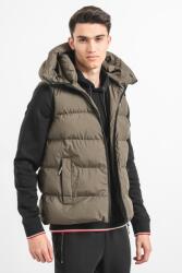 19v69 Italia 19V69 ITALIA, Kapucnis mellény cipzáros zsebekkel, Bézs, Tengerzöld, XL (W24MVST91-550-XL)