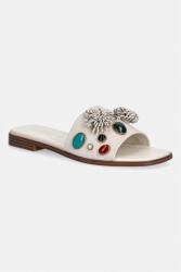 Twinset papuci cu toc plat pentru femei, din piele întoarsă PPY2-KLD18R_01X