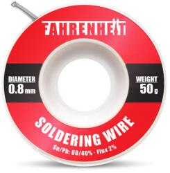 Fahrenheit forrasztó ón 0, 8 mm átmérő 50 g 55131 (55131)