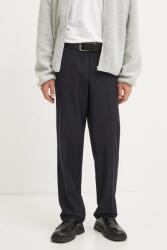 Samsøe Samsøe gyapjú nadrág - sötétkék 48