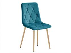  Türkiz bársony étkezőszék LIBRA