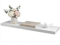  Fali polc SHELORA 120x23, 5 cm, fehér