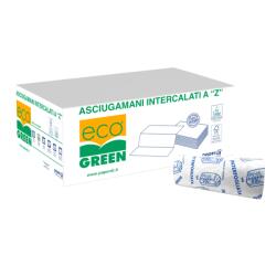 Paperdi Kéztörlő 2 rétegű Z hajtogatott 200 lap/csomag 21 x 24 cm 15 csomag/karton EcoGreen Paperdi_AZ. 118/3000 fehér (AZ.118/3000)