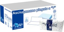Paperdi Kéztörlő 2 rétegű V hajtogatott 210 lap/csomag 21 x 21 cm 15 csomag/karton Paperdi_AV81621 fehér (AV81621)