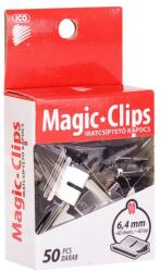 Ico Iratcsíptető fűzőkapocs 6, 4mm, 50 db/doboz, Ico Magic clipper (7570003000)