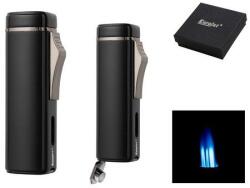 Eurojet matt fekete 3x jet szivaröngyújtó beépített szivarfúróval (A-256014)