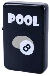 Angelo Benzines öngyújtó fekete, 8-as biliárdgolyó mintával (A-245420-18)