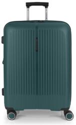 Gabol BROOKLYN sötétzöld színű, négykerekű bővíthető közepes bőrönd GA-1239M-SÖTÉTZÖLD