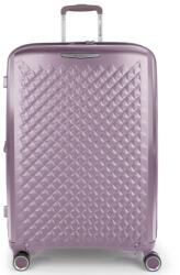 Gabol QUEENS mályvalila színű, négykerekű bővíthető nagy bőrönd GA-1250L-LILA