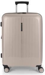 Gabol BROOKLYN bézs színű, négykerekű bővíthető közepes bőrönd GA-1239M-BÉZS