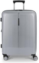 Gabol BROOKLYN ezüst színű, négykerekű bővíthető közepes bőrönd GA-1239M-EZÜST