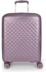 Gabol QUEENS mályvalila színű, négykerekű bővíthető kabinbőrönd GA-1250KB-LILA