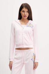 Juicy Couture velúr pulóver Wrap You Up - rózsaszín L