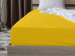  Cearsaf Jersey EXCLUSIVE cu elastic galben mustar 90 x 200 cm