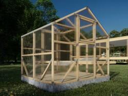 Gardj CASA - Wooden Polycarbonate Greenhouse 2.6 m Wide - 6 m