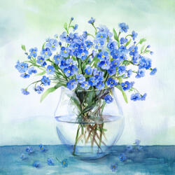  Ti-Flair Szalvéta 33x33 cm 3 Rétegű 20 Lap/Csomag Forget-Me-Not (AAE558)