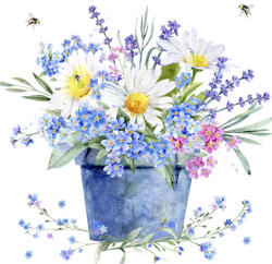  Ti-Flair Szalvéta 33x33 cm 3 Rétegű 20 Lap/Csomag Fleurs Des Champs (AAC703)