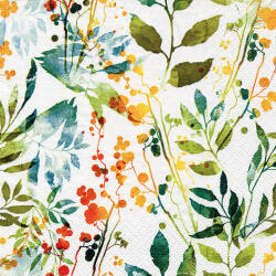  Ti-Flair Szalvéta 33x33 cm 3 Rétegű 20 Lap/Csomag Boho Leaves & Herbs Multi (AAE506)