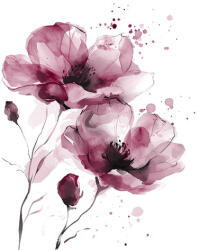  Ti-Flair Szalvéta 33x33 cm 3 Rétegű 20 Lap/Csomag Fiori Delicati Burgundy (AAE523)