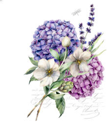  Ti-Flair Szalvéta 33x33 cm 3 Rétegű 20 Lap/Csomag Ramillete De Hortensias (AAE520)