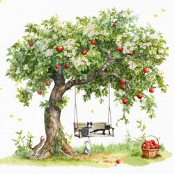  Ti-Flair Szalvéta 33x33 cm 3 Rétegű 20 Lap/Csomag Feline Summer (AAE510)