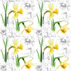  Ti-Flair Szalvéta 33x33 cm 3 Rétegű 20 Lap/Csomag Narcissus Sketch (AAC791)