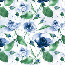  Ti-Flair Szalvéta 33x33 cm 3 Rétegű 20 Lap/Csomag Powdery Roses Blue (AAC771)