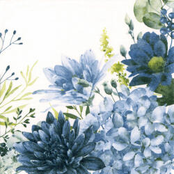  Ti-Flair Szalvéta 33x33 cm 3 Rétegű 20 Lap/Csomag Orla De Crisantemos Blue (AAE504)