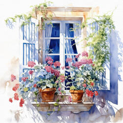  Ti-Flair Szalvéta 33x33 cm 3 Rétegű 20 Lap/Csomag Mediterranean Windows (AAE533)