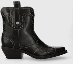 Steve Madden bőr cowboy csizma Waynoa - fekete Női 36