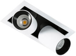 Italux modern LED süllyesztett mennyezeti lámpa mercanta fehér fekete itxgl7117-2 4000k (GL7117-2/12W 4000K WH+BL)