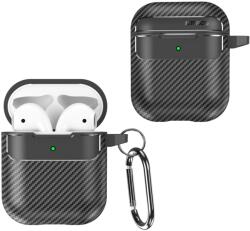 Techsuit Husa casti AirPods 1 2 Techsuit - CarbonFiber Black