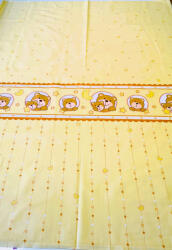  Sárga maci mintás pamutvászon méteráru - 160 cm - elfordított mintás