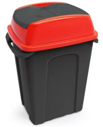 Uctem plas Szemetes kuka billenő fedéllel műanyag 70 literes HIPPO antracit/piros - suplix