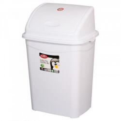 Üçtem-Plas Szemetes kuka billenő fedéllel műanyag 16 literes fehér UP117