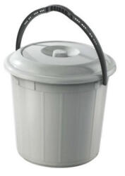 PLANET Szemetes kuka fedeles műanyag 10 literes szürke UP618-002 - suplix