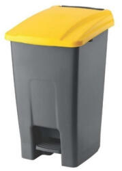 PLANET Szemetes kuka pedálos műanyag 50 literes antracit/sárga UP227-214 - suplix