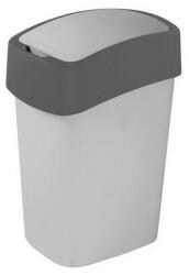 Keter Szemetes kuka billenő fedéllel műanyag 10 literes Curver ezüst/grafit - suplix