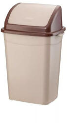 PLANET Szemeteskuka billenő fedéllel műanyag 9 literes barna UP116B (UP116PB) - iroda-ellatas
