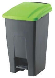 PLANET Szemeteskuka pedálos műanyag 50 literes antracit/zöld UP227-212 (63657)