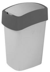 Keter Szemeteskuka billenő fedéllel műanyag 10 literes Curver ezüst/grafit (52490)