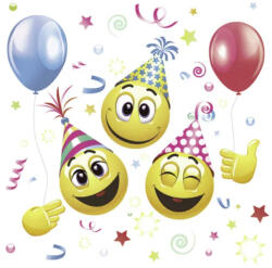  Smiley Icons&Balloons szalvéta 20 DARABOS, 33x33 cm