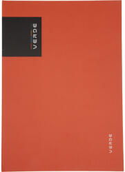 KARTON P+P Jegyzetfüzet, notesz A/4, keményfedeles, 96 lapos, vonalas, VERDE, téglaszínű (KPP-7-132) - officetrade