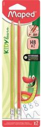 Maped Írástanuló grafitceruza radírral HB háromszögletű MAPED Kidy Learn 2 darab (853600)
