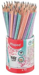 Maped Grafitceruza radírral HB háromszögletű MAPED Black Peps Pastel vegyes pasztell (851769)