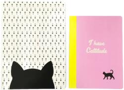  Füzet szett fekete cica I have cattitude felirattal 511706 (511706)