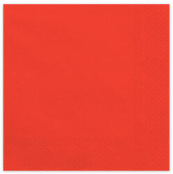 Piros papírszalvéta 33x33 cm, 20 db/csomag - dekorációhoz (SP33-109-007)