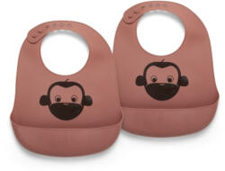 NUUROO Alfie szilikon előke 2db-os - Mahagoni - (NU128M)